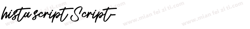 hista script Script字体转换